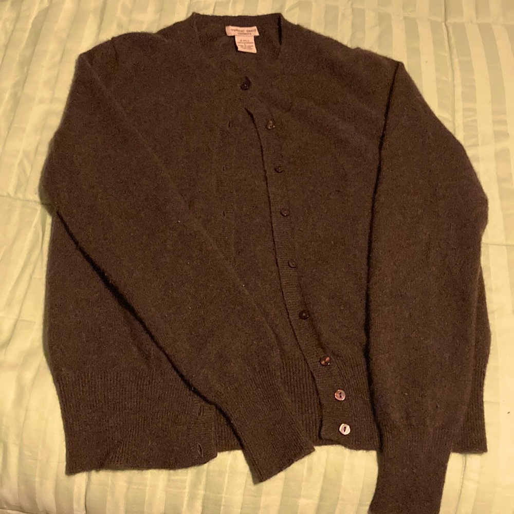 Rich coffee brown cashmere sweater.